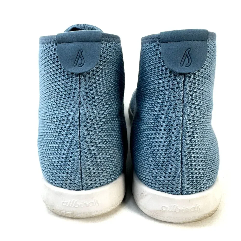 Allbirds Tree Toppers Men’s 13 High Top Sneakers Blue Nikau Sapphire White Sole